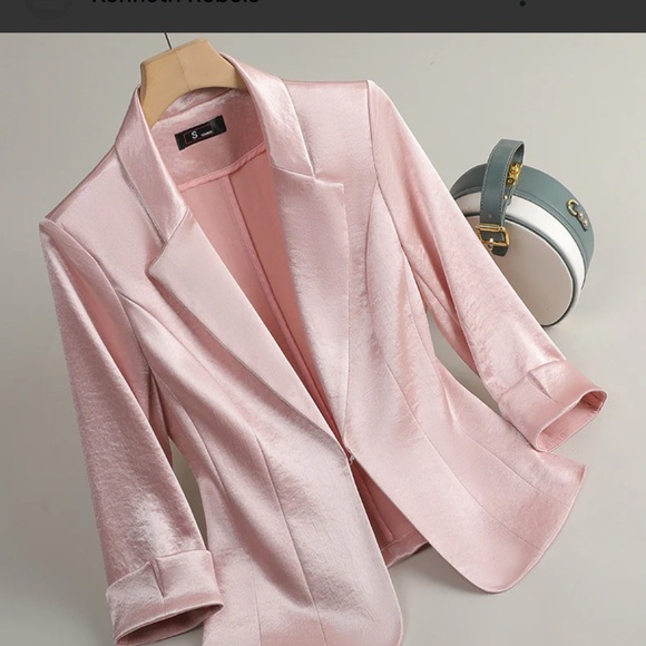 Jackets & Blazers - NEW Silky Elegant Pink Women's Blazer